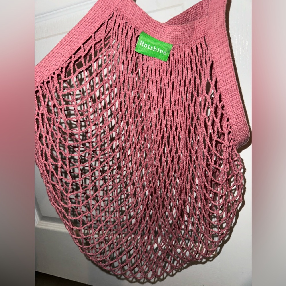 HotShine 16" x 16" Rose Colored Eco Friendly Mesh Net Reusable Bag
